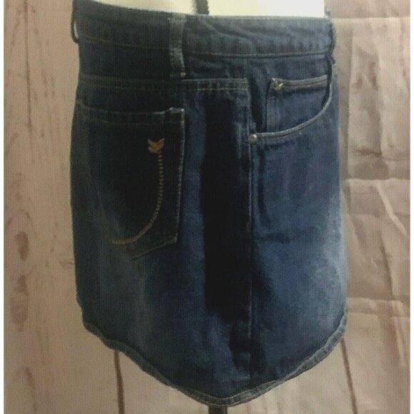 Selena Gomez Dream Out Loud Distressed Mini Jean Skirt Juniors Size 13 Blue - Picture 6 of 10